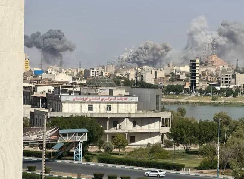 Photos documenting the airstrike on the city of Ahvaz, southwest Iran.