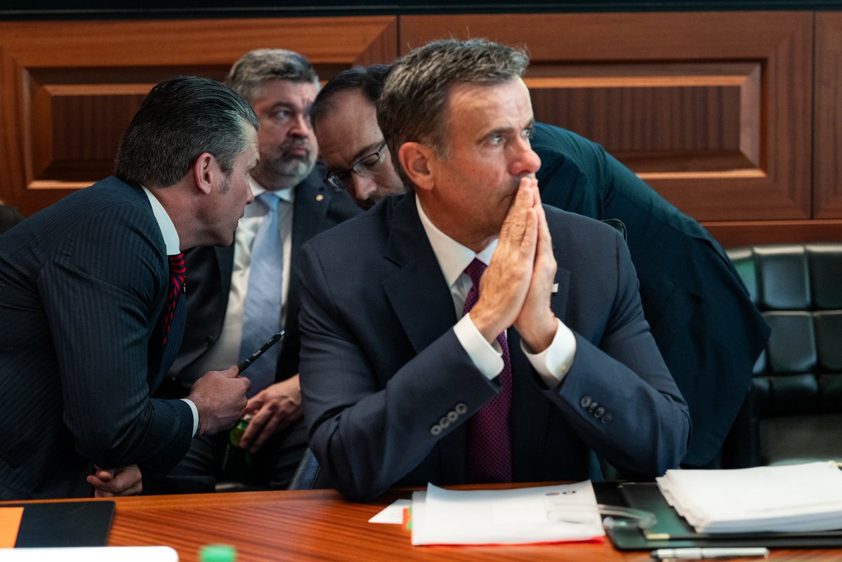 Photos released by the White House showing U.S. President Donald J. Trump and other senior officials, including Vice-President JD Vance, Secretary of State and National Security Advisor Marco Rubio, Secretary of Defense Pete Hegseth, and Chairman of the Joint Chiefs of Staff General Dan Caine, in the Situation Room during tonight’s series of strikes against nuclear facilities inside Iran