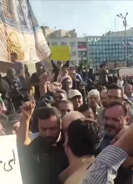 Iran's President, Masoud Pezeshkian, attended a rally in support of the government, earlier today in Tehran