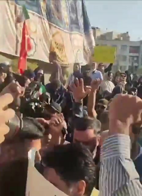 Iran's President, Masoud Pezeshkian, attended a rally in support of the government, earlier today in Tehran