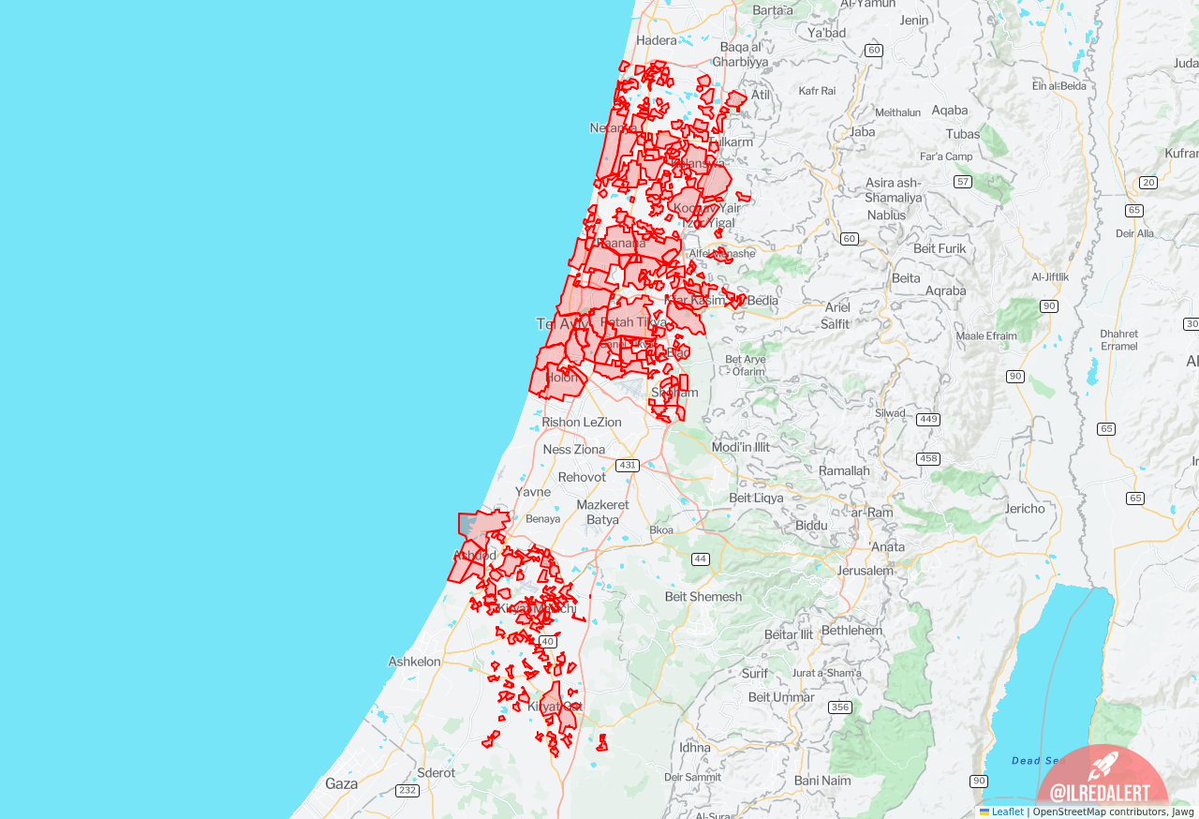The Israeli Defense Forces detected missile launches targeting multiple areas in Israel. The Home Front Command urges residents in those locations to stay near shelters and go inside immediately when alerts sound. [03:02:46]