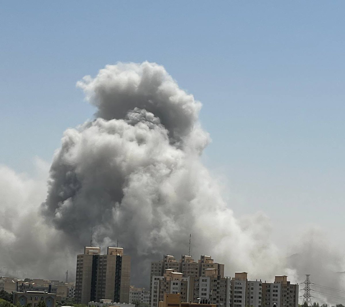 An airstrike has just targeted the Afsariyah area in central Tehran