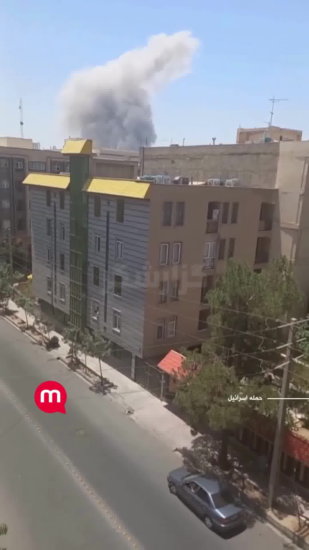 Hearing the sound of an explosion in Karaj's Sepah Square