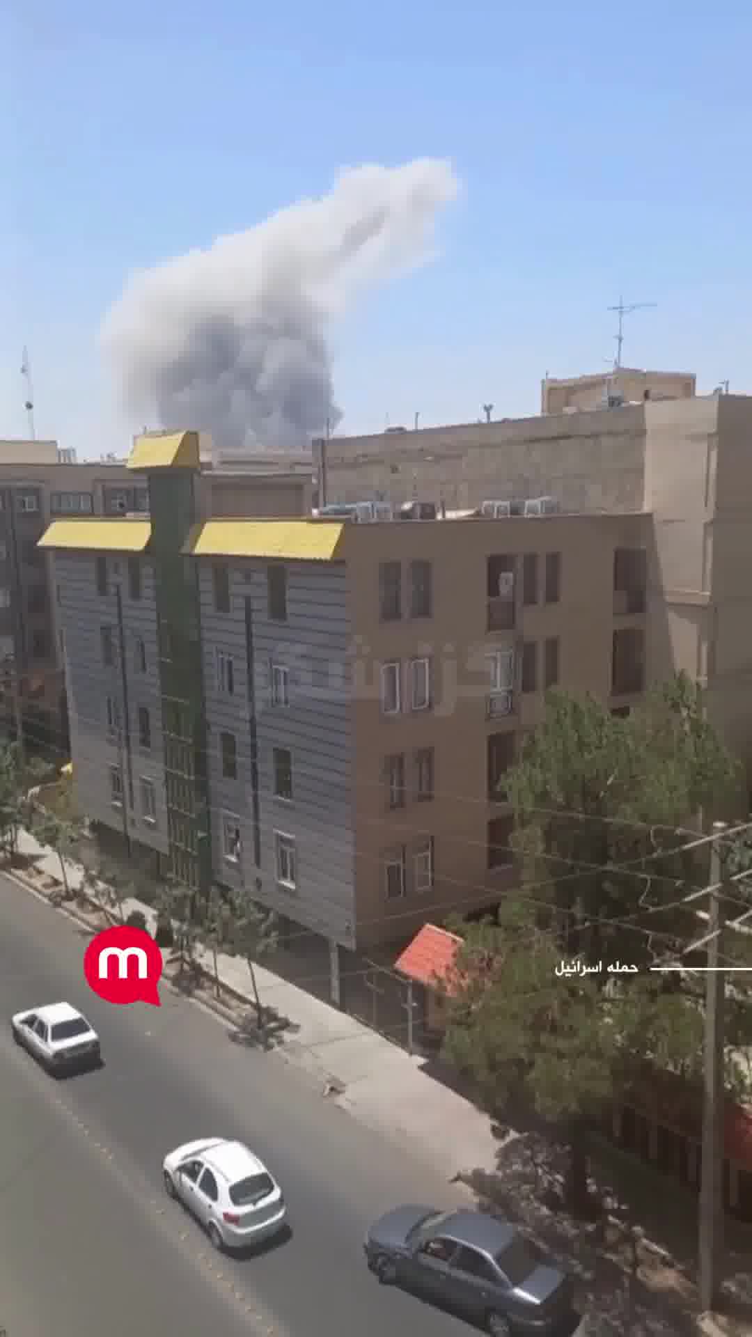 Hearing the sound of an explosion in Karaj's Sepah Square