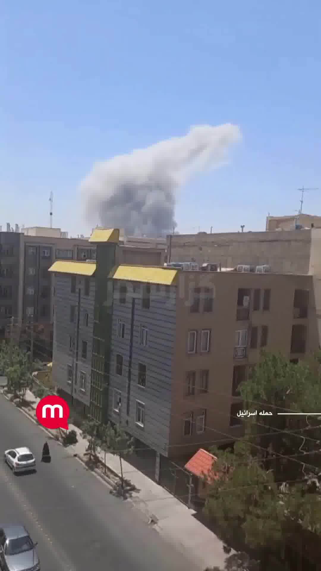 Hearing the sound of an explosion in Karaj's Sepah Square