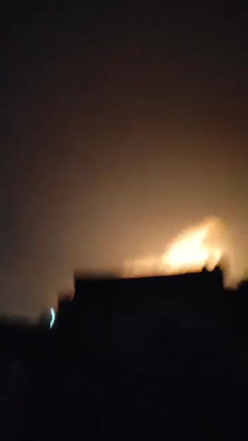 An airstrike on the Ekbatan neighborhood in western Tehran, according to circulated footage.
