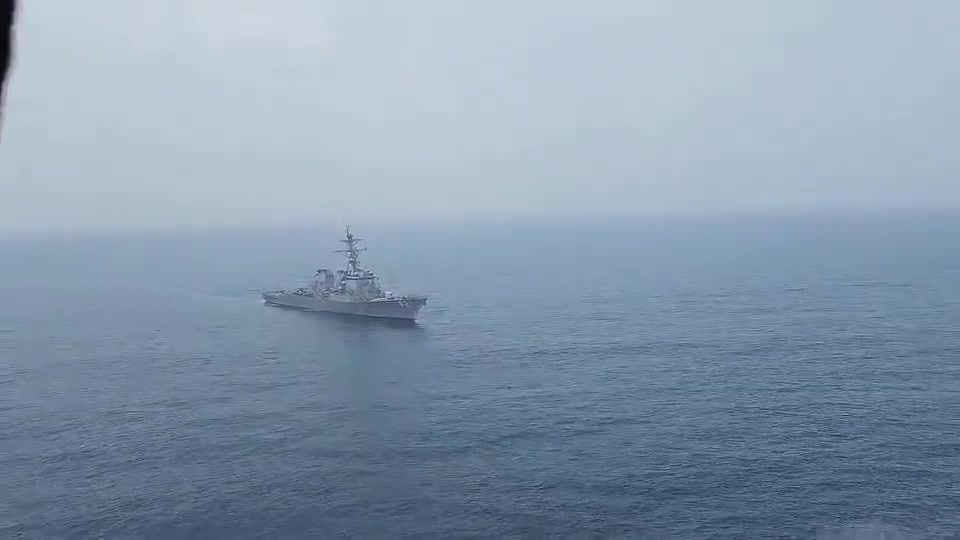 An Iran Naval helicopter warned USS Fitzgerald today at 10 am after it encroached on Iran's monitored waters in Sea of Oman. US destroyer threatened chopper, but Iranian pilot persisted. Backed by Iranian Army air defense, the US warship was forced to change course