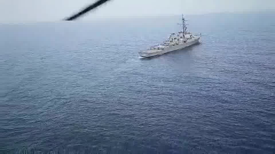 An Iran Naval helicopter warned USS Fitzgerald today at 10 am after it encroached on Iran's monitored waters in Sea of Oman. US destroyer threatened chopper, but Iranian pilot persisted. Backed by Iranian Army air defense, the US warship was forced to change course