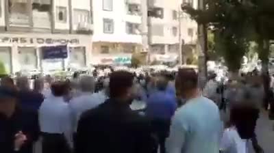 Kermanshah, western Iran:Retirees of the public sector, Social Security, telecommunications, and other sectors hold protest rally, demanding higher pensions, better living conditions, and the release of jailed activists and revocation of death sentences