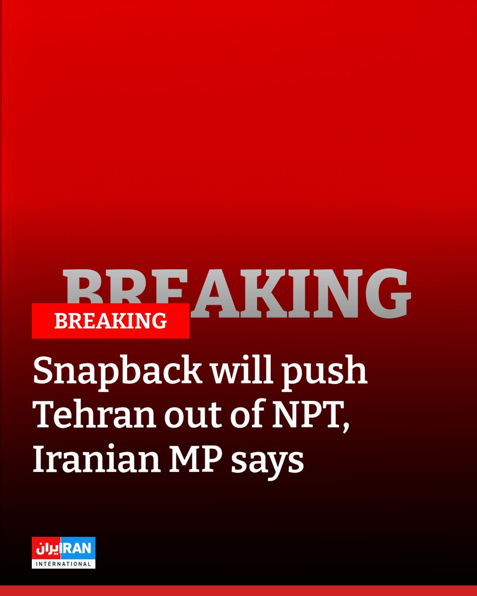 “Triggering snapback mechanism will lead to Iran’s withdrawal from the NPT,” said Alireza Salimi, member of Iran’s parliamentary presidium on Sunday