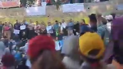 Protest rally in Sanandaj in support of dismissed and jailed teachers' rights activists