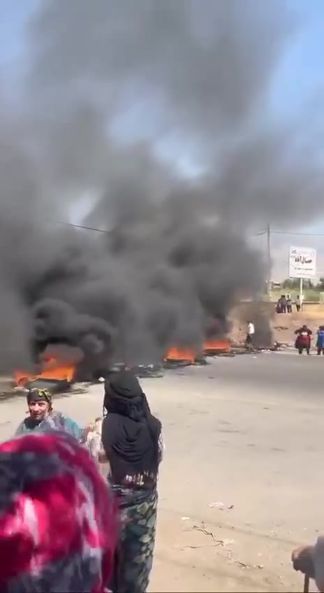 Anti-government protests over water shortages in Iran continue to spread, as demonstrators in Lowshan City block the entrance to Gilan province with burning tires