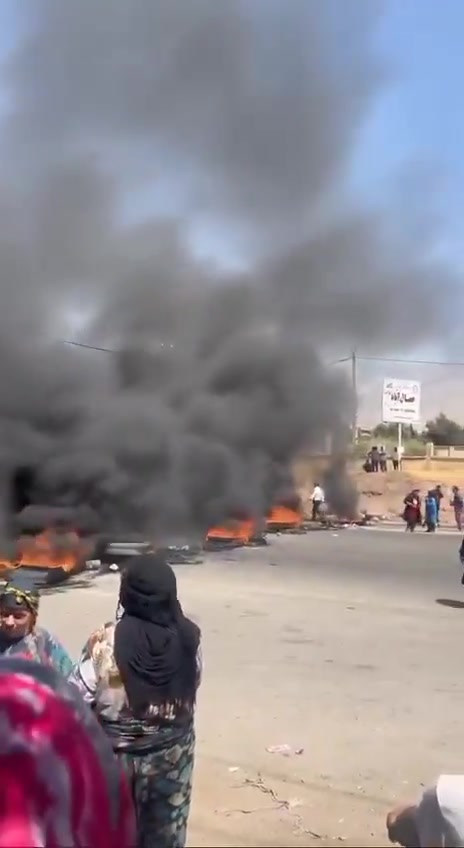 Anti-government protests over water shortages in Iran continue to spread, as demonstrators in Lowshan City block the entrance to Gilan province with burning tires