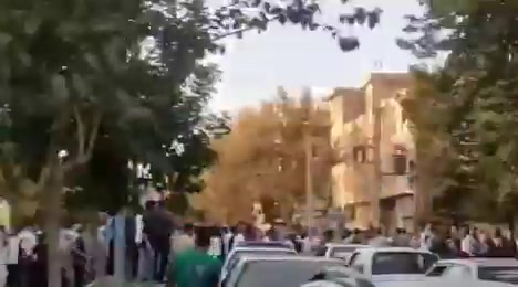 Borujerd, western Iran: Locals rally in front of the electricity department to protest unplanned electricity outages. 