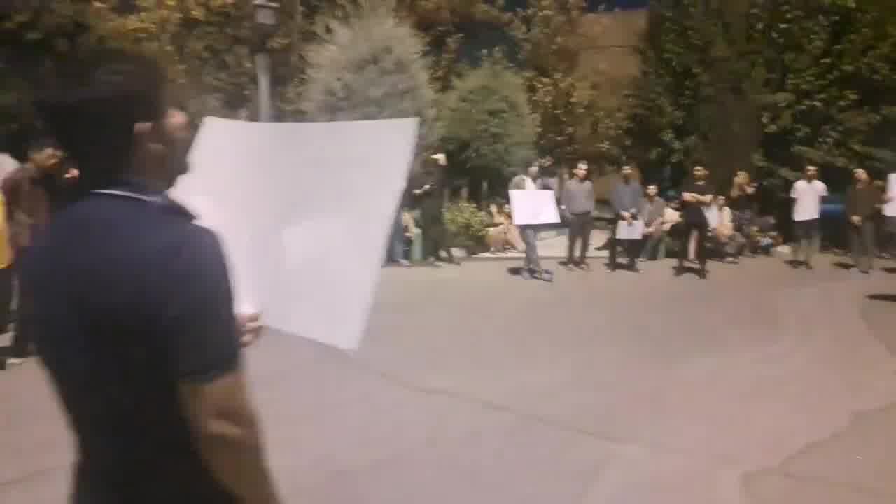 Tehran, Iran: Dormitory students at the University of Tehran — both in the male dormitory (Kuy-e-Daneshgah) and the Fatemieh female dormitory — took to the dormitory street in protest against a new decision by the university’s board of directors