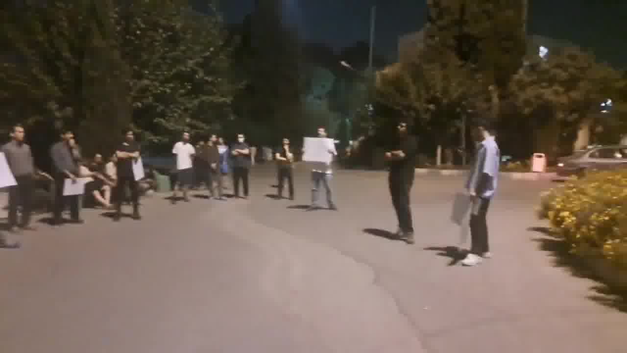 Tehran, Iran: Dormitory students at the University of Tehran — both in the male dormitory (Kuy-e-Daneshgah) and the Fatemieh female dormitory — took to the dormitory street in protest against a new decision by the university’s board of directors