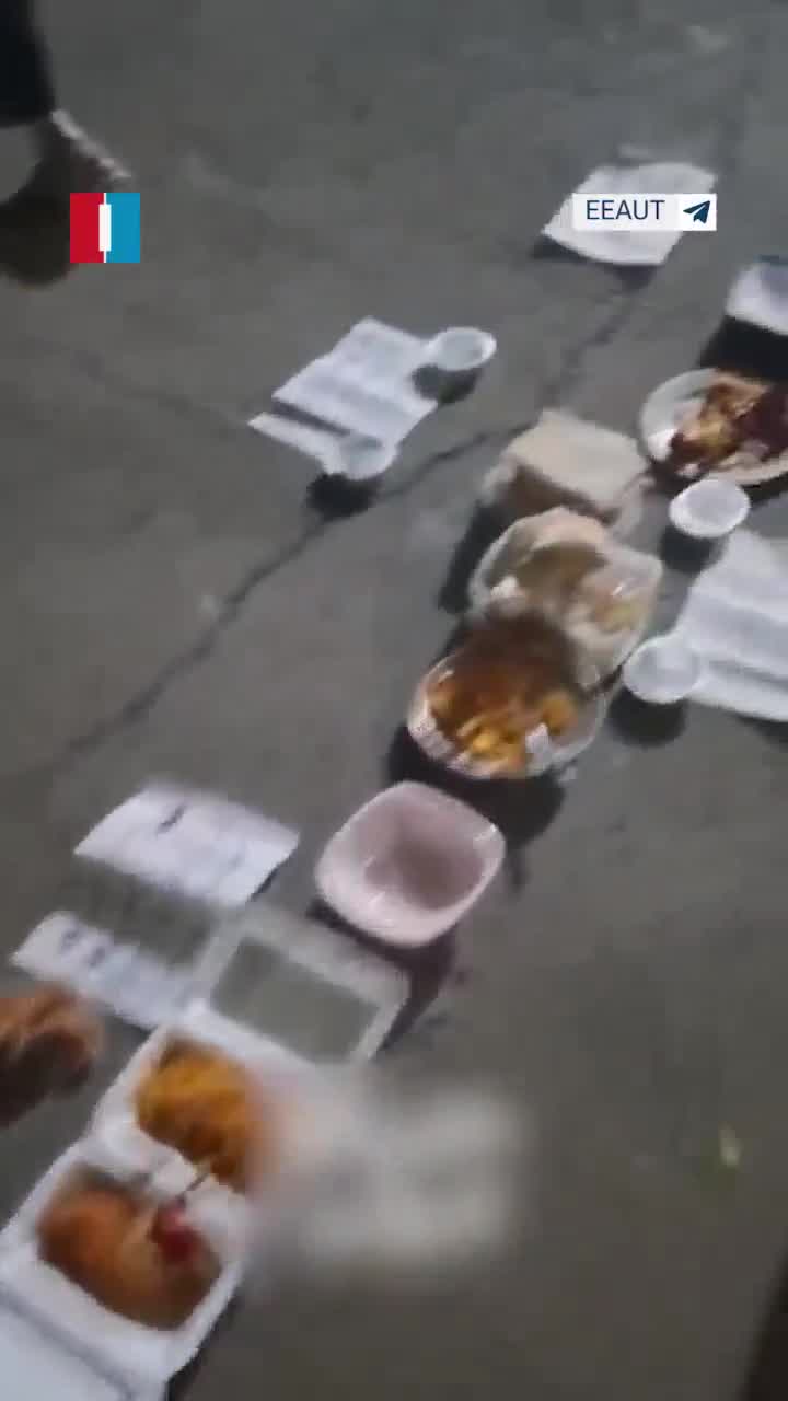 Video shows Tehran University students staging a protest at Chamran dormitory on Saturday night, placing their food trays on the ground in anger over a 47% price hike and poor quality meals, according to footage shared by Amir Kabir Telegram channel