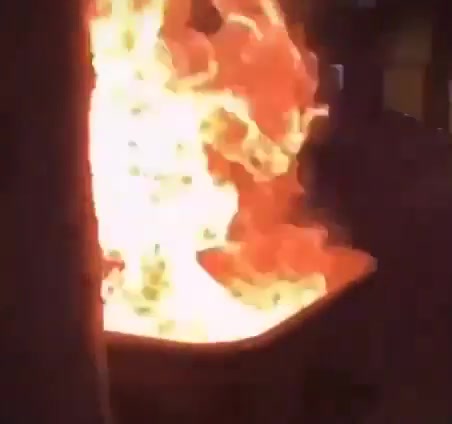 More footage of anti-regime protests in Sabzevar. Protesters block roads with fire and chant slogans such as Down with the dictator and Down with Khamenei