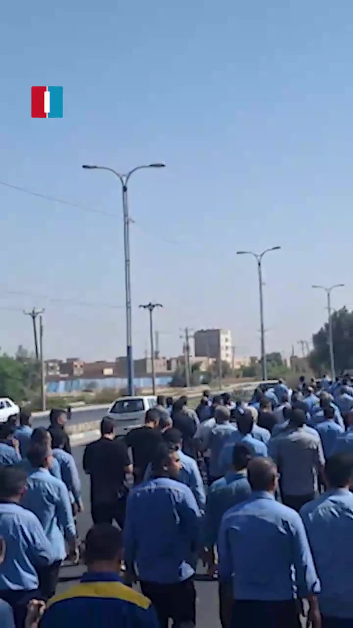 Workers at Iran National Steel Industrial Group in Ahvaz staged a protest on Monday, demanding unpaid wages and benefits, according to videos sent to Iran International