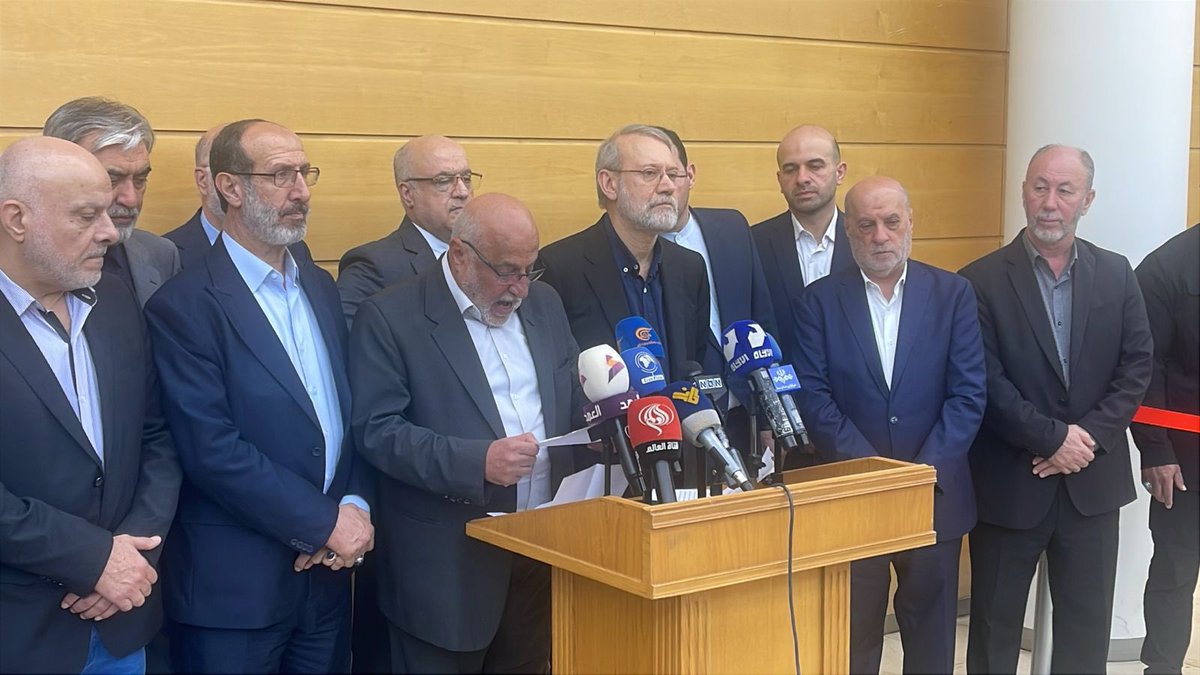 Secretary of Iran's Supreme National Security Council, Ali Larijani, has arrived in Beirut, Lebanon