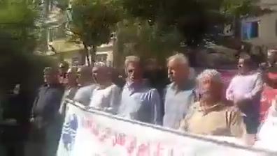 Kermanshah, western Iran:Retirees of the Telecommunications Company of Iran (TCI) gathered to denounce broken promises by regime-linked institutions. They declared they won't tolerate corruption and injustice by EIKO and the IRGC Cooperative Foundation