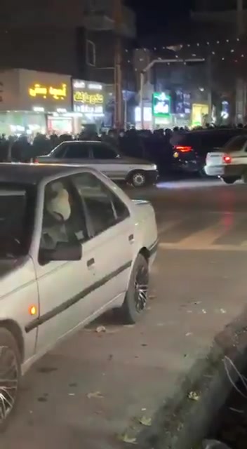 Khorramabad, western Iran: Locals hold nightly protest rally, chanting, Iranians, raise your voice, shout for your rights.