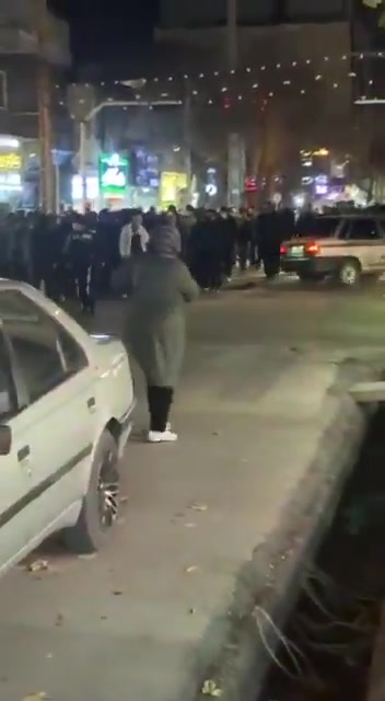 Khorramabad, western Iran: Locals hold nightly protest rally, chanting, Iranians, raise your voice, shout for your rights.