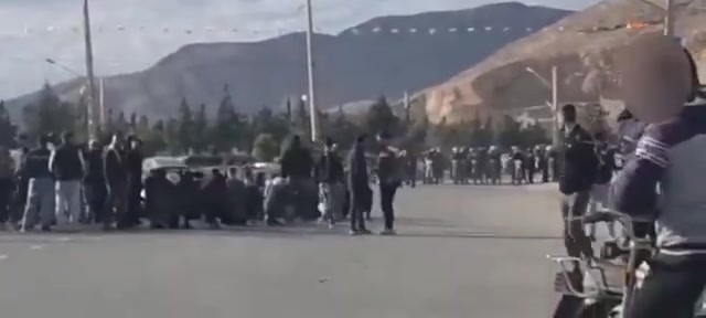 Popular protests erupt in Shiraz, Iran.
