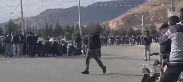 Popular protests erupt in Shiraz, Iran.