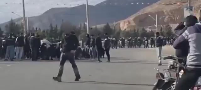 Popular protests erupt in Shiraz, Iran.