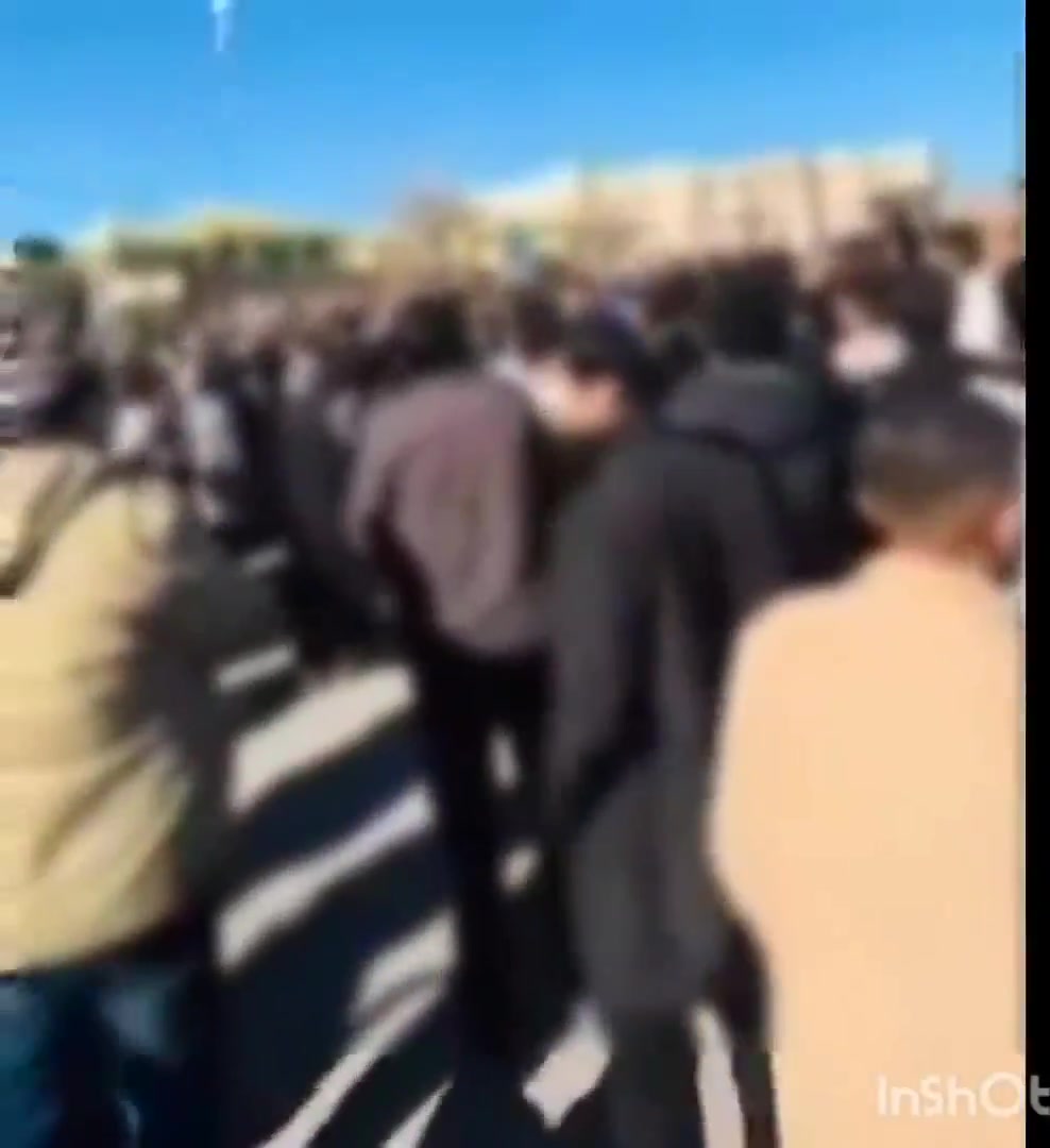 Yasuj, southwest Iran: The people of Yasuj held a large protest rally, chanting, Their [regime officials'] children are in Canada, our children are in prison.