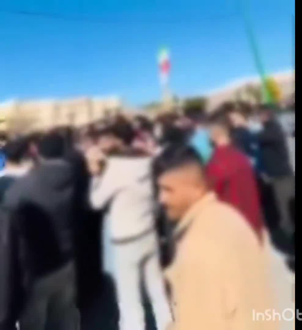 Yasuj, southwest Iran: The people of Yasuj held a large protest rally, chanting, Their [regime officials'] children are in Canada, our children are in prison.