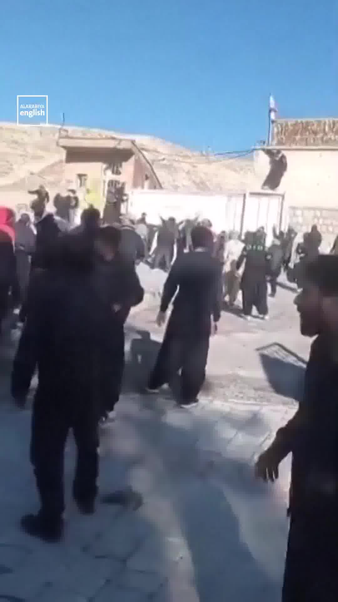 Footage shows protesters being fired upon in Malekshahi, a city in Iran’s western Ilam province