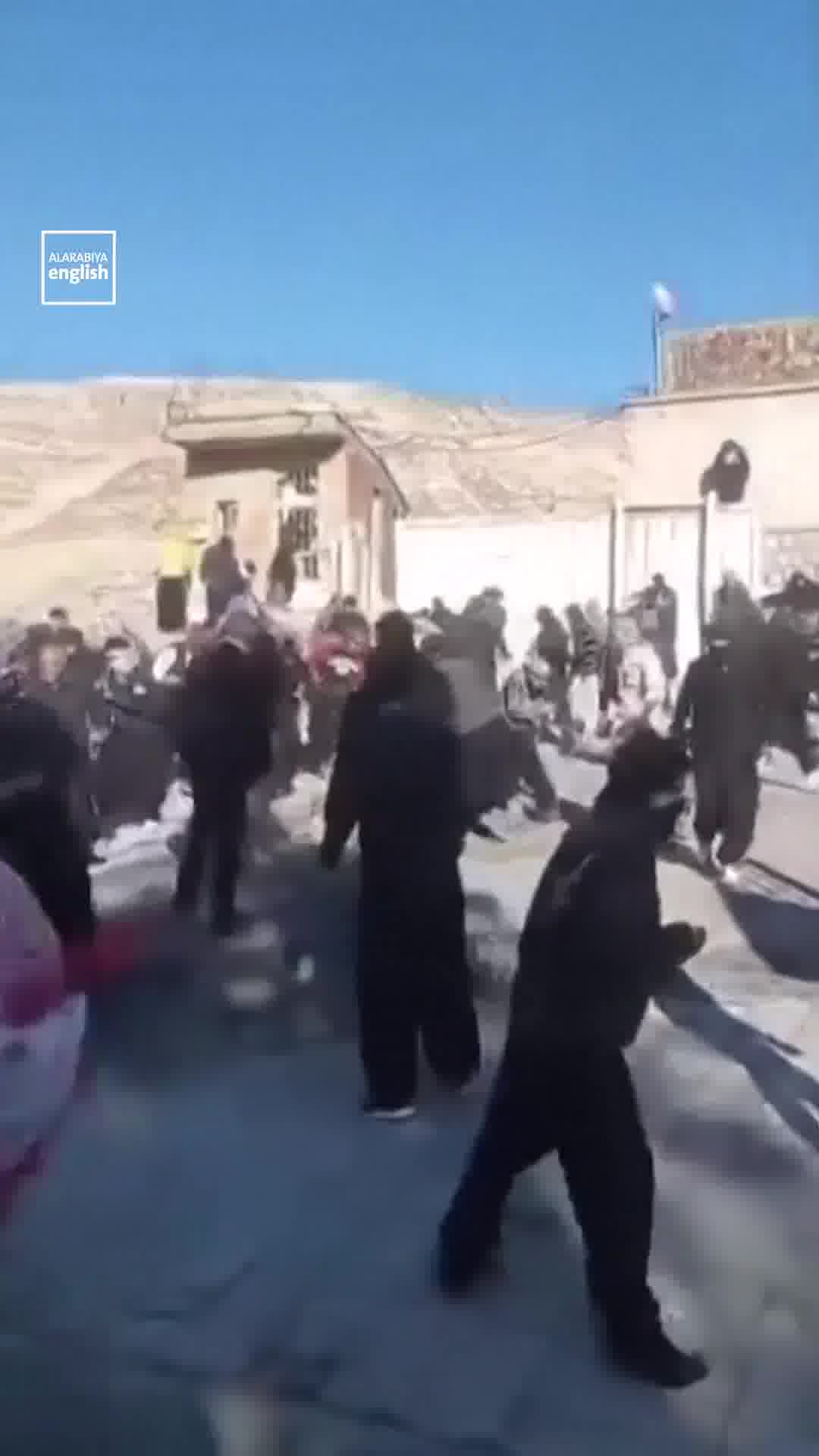 Footage shows protesters being fired upon in Malekshahi, a city in Iran’s western Ilam province