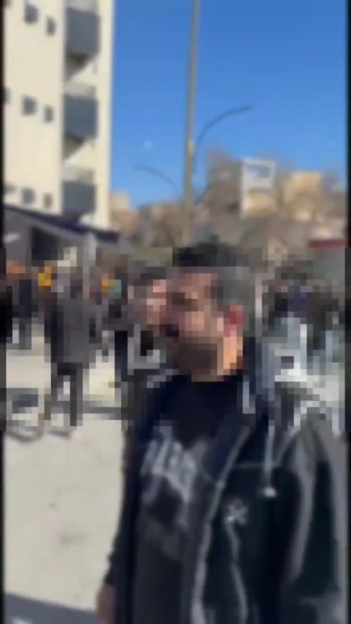 Security forces are trying to disperse protests in Shahrekord. Demonstrators are resisting and chanting, Down with Khamenei.