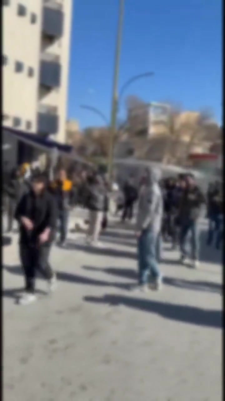 Security forces are trying to disperse protests in Shahrekord. Demonstrators are resisting and chanting, Down with Khamenei.
