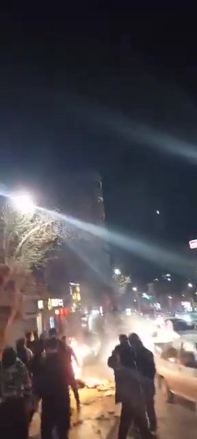 Protesters are blocking a road in Ilam, Ilam province, tonight