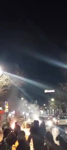 Protesters are blocking a road in Ilam, Ilam province, tonight