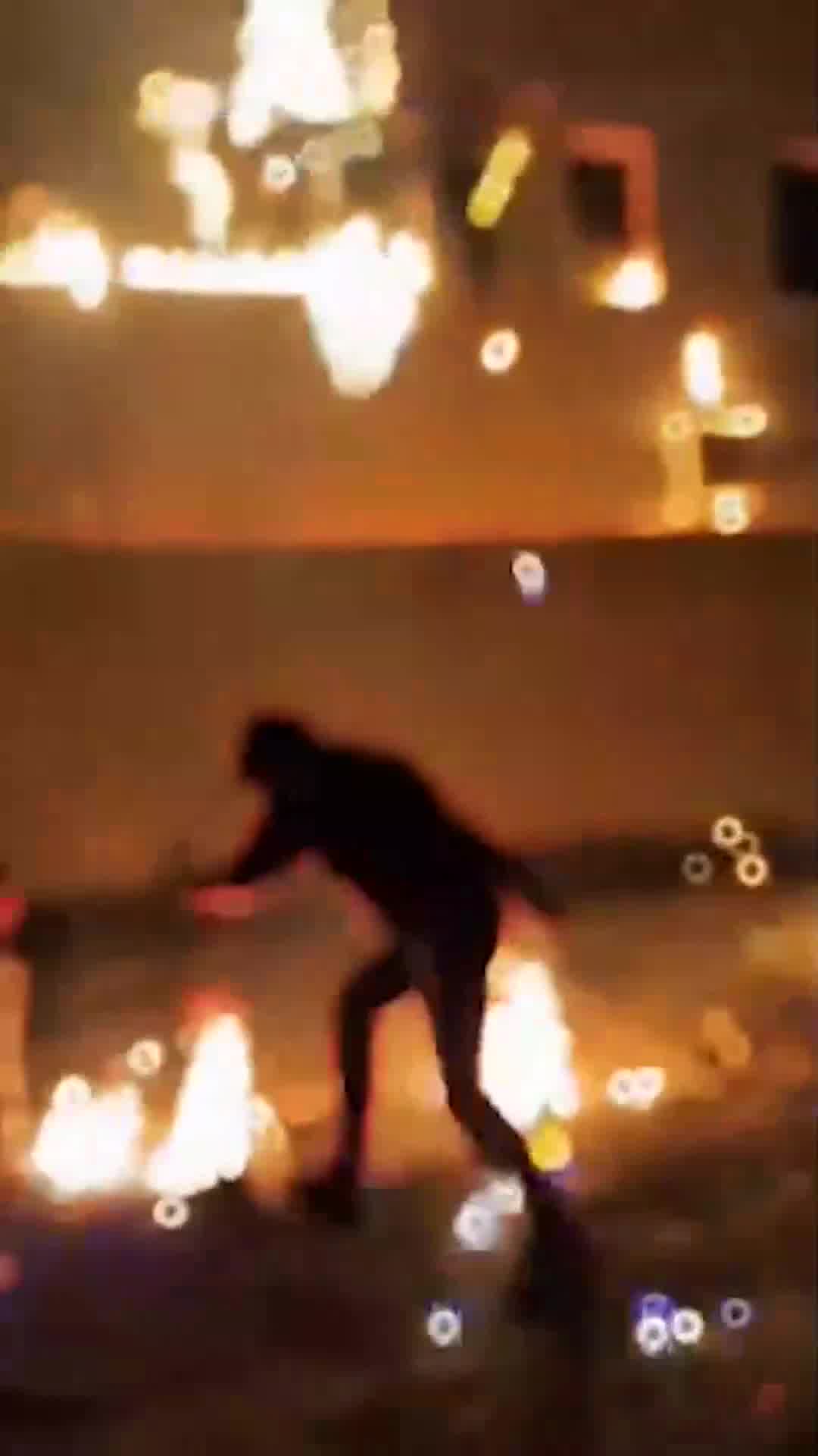 Fardis (Karaj), northern Iran: Protesters target regime buildings in response to efforts by the regime's security forces to quell demonstrations