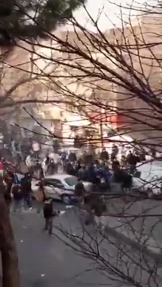 Shemiran Now, Al‑Ghadir Square, Tehran: Crowds are gathered in Al‑Ghadir Square chanting against the regime's Supreme Leader and dictatorship, calling for freedom