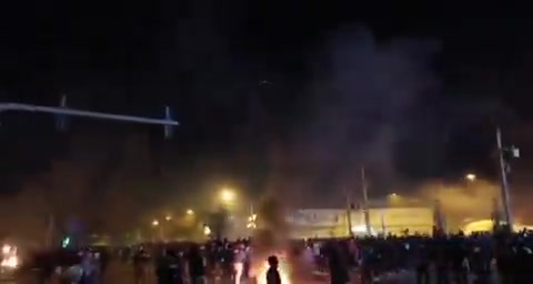 Protesters burnt a police kiosk in Mashhad