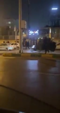 Mashhad, northeast Iran:Nightly anti-regime protest rally in Haft-e Tir Blvd. Protesters are chanting, This is the year of blood, Seyyed Ali [Khamenei] will be overthrown.