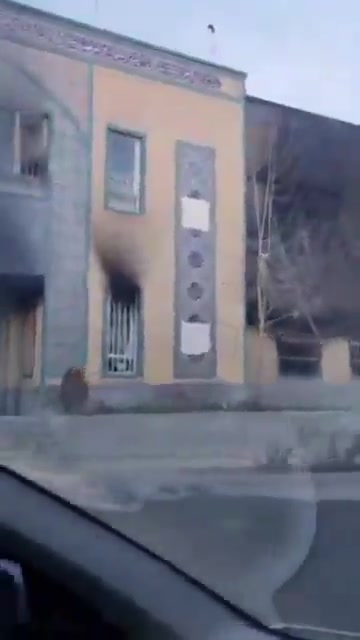Mashhad, northeast Iran: During the anti-regime protests, the people of Mashhad set fire to regime buildings, including seminaries used to rally Basij units and other regime forces