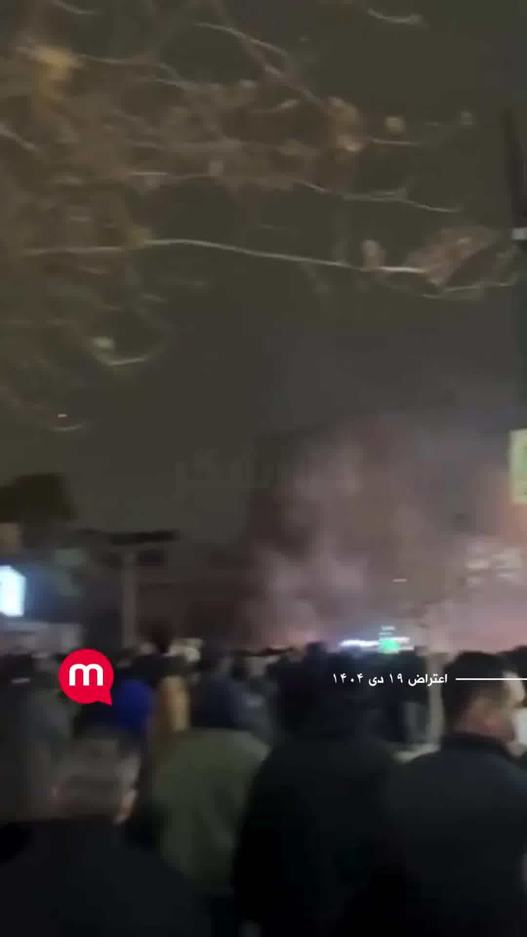 Protesters marching on Shariati Street in Tehran, tonight