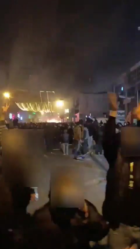 Protests have erupted in the Sattar Khan area of Tehran, with demonstrators chanting: “Death to the dictator.”