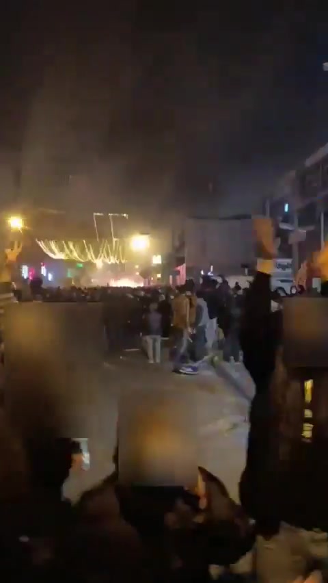Protests erupted in the Sattarkhan district of Tehran, with demonstrators chanting Death to the dictator.