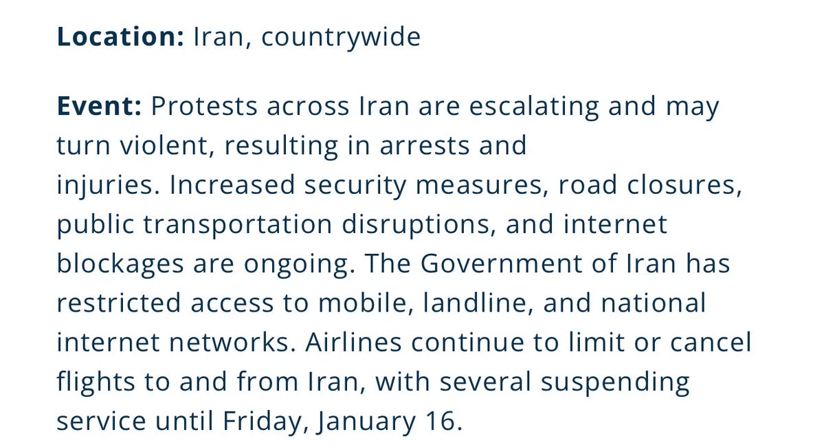 The U.S. has issued a new alert advising its citizens to leave Iran or shelter in place