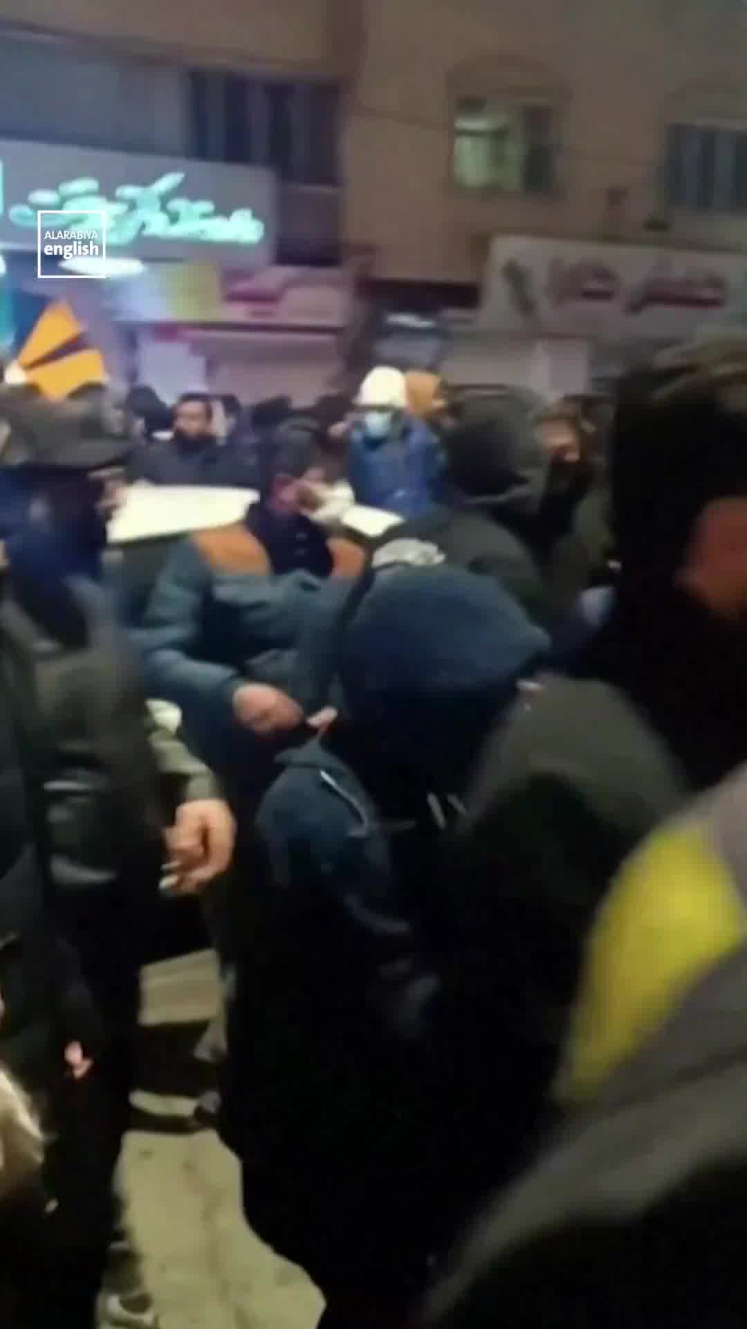 Social media footage shows protesters clashing with security forces in Urmia in Iran’s West Azerbaijan province