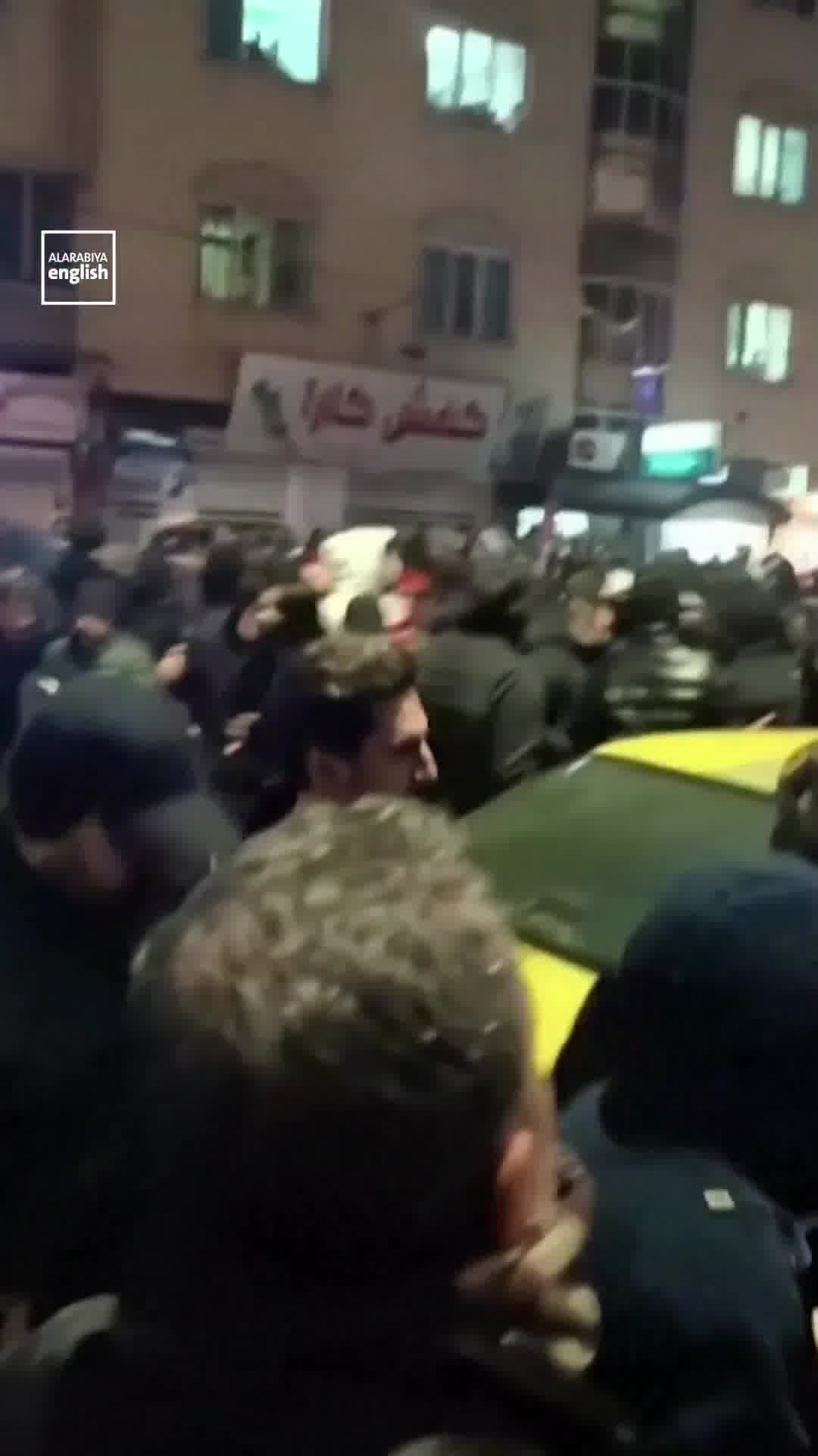Social media footage shows protesters clashing with security forces in Urmia in Iran’s West Azerbaijan province