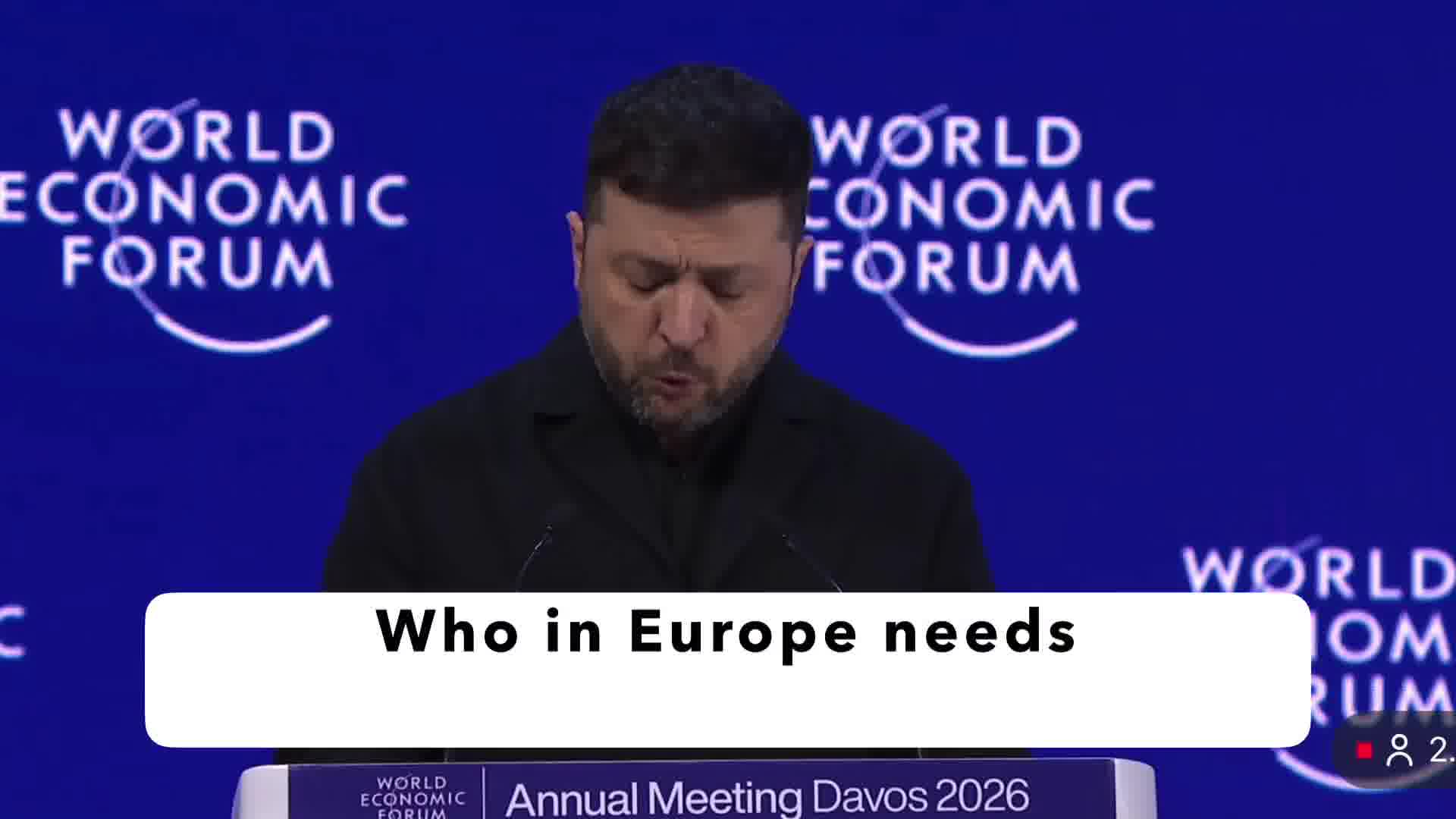 Zelensky on Iran in Davos:  By the time politician started forming a position, the Ayatollah has already killed thousands. If the regime survives, it sends a clear signal to every bully: kill enough people and you stay in power. “There was so much talk about the protests in Iran, but they drowned in blood. The world has not helped enough, the Iranian people and its true. It has stood aside . By the time politicians came back to work and started forming a position, the Ayatollah has already killed thousands. And what will Iran become after this bloodshed? If the regime survives, it sends a clear signal to every bully: kill enough people and you stay in power. Who in Europe needs that message to become a reality? And yet Europe hasn't even tried to build its own response”.